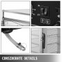 VEVOR Vaporizador Eléctrico Comercial de 5 Capas, Vaporizador de Alimentos Eléctrico Comercial de Acero Inoxidable, Armario Vitrina Calentador de Alimentos 900 W Vapor Comercial de Bollos 300 x 300 mm