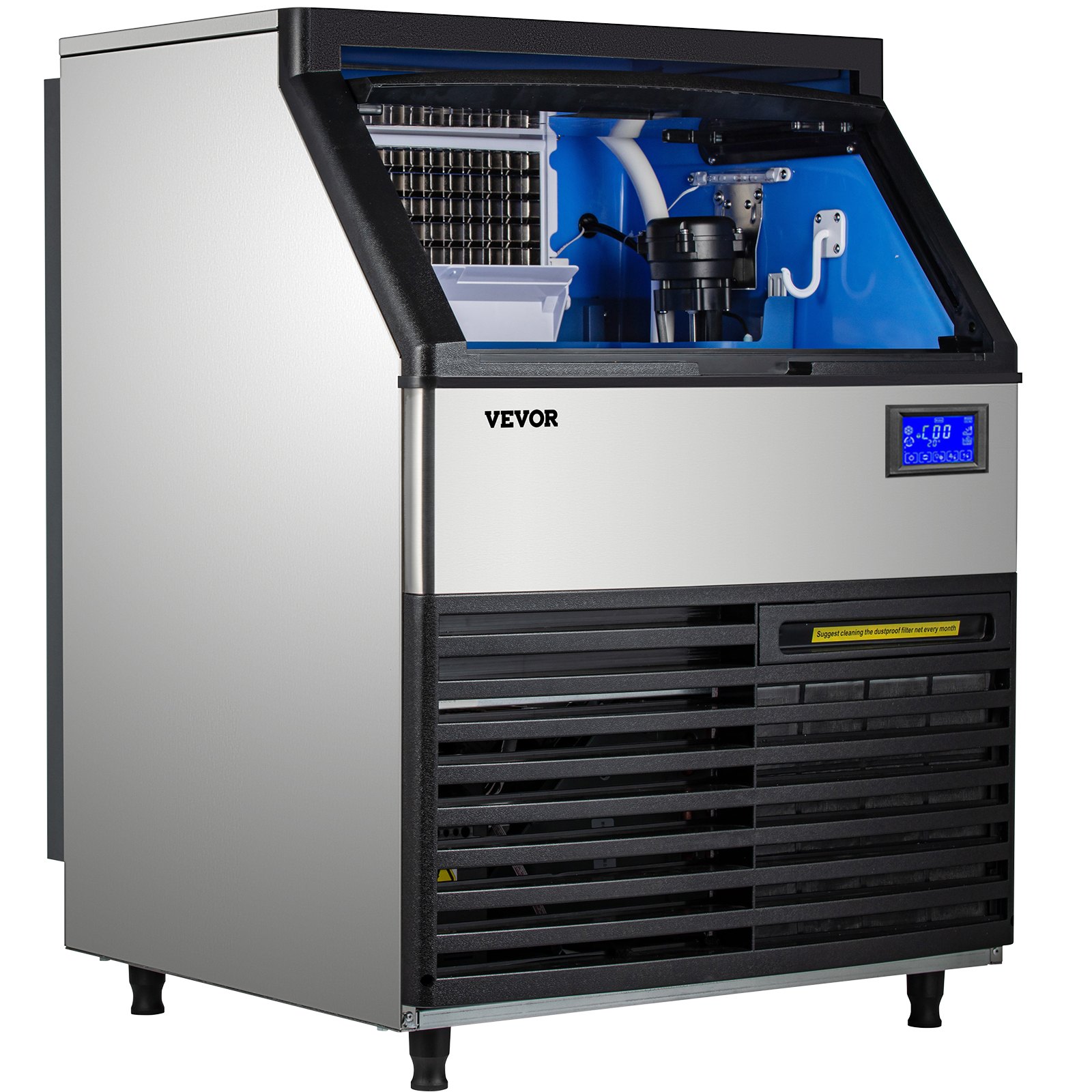130kg Máquina De Hielo Máquina Para Hacer Hielo Con Control Automático De Lcd
