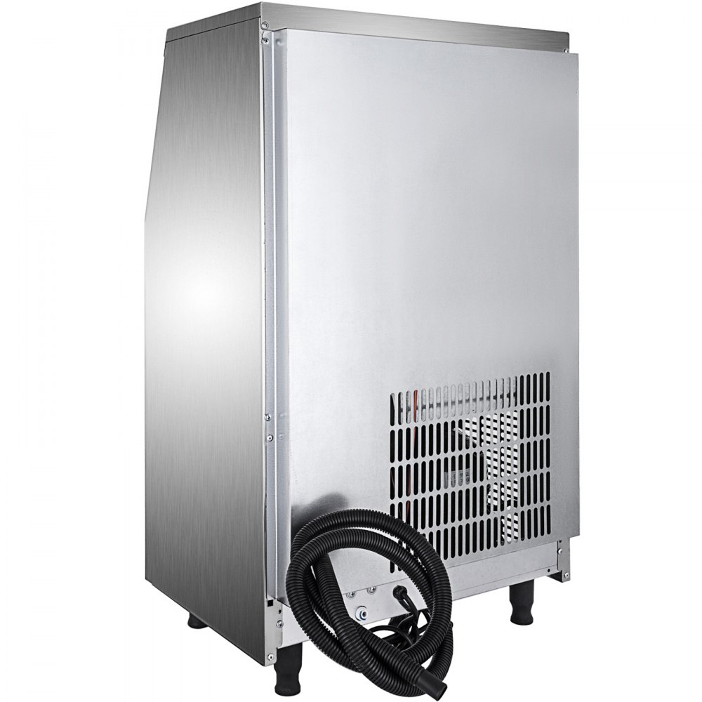 VEVOR Fabricador De Hielo Máquina para Hacer Hielo Comercial 60KG/24H Acero Inoxidable ABS Panel de Control Inteligente Máquina para Fabricar Nieve