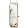 VEVOR Mirror Jewelry Cabinet, 1080 mm Tall, Full-Length Mirror with Storage, Wall Mount/Over the Door Jewelry Armoire Organizer, Rounded Design, Lockable with 2 Keys and a Travel Organizer, White