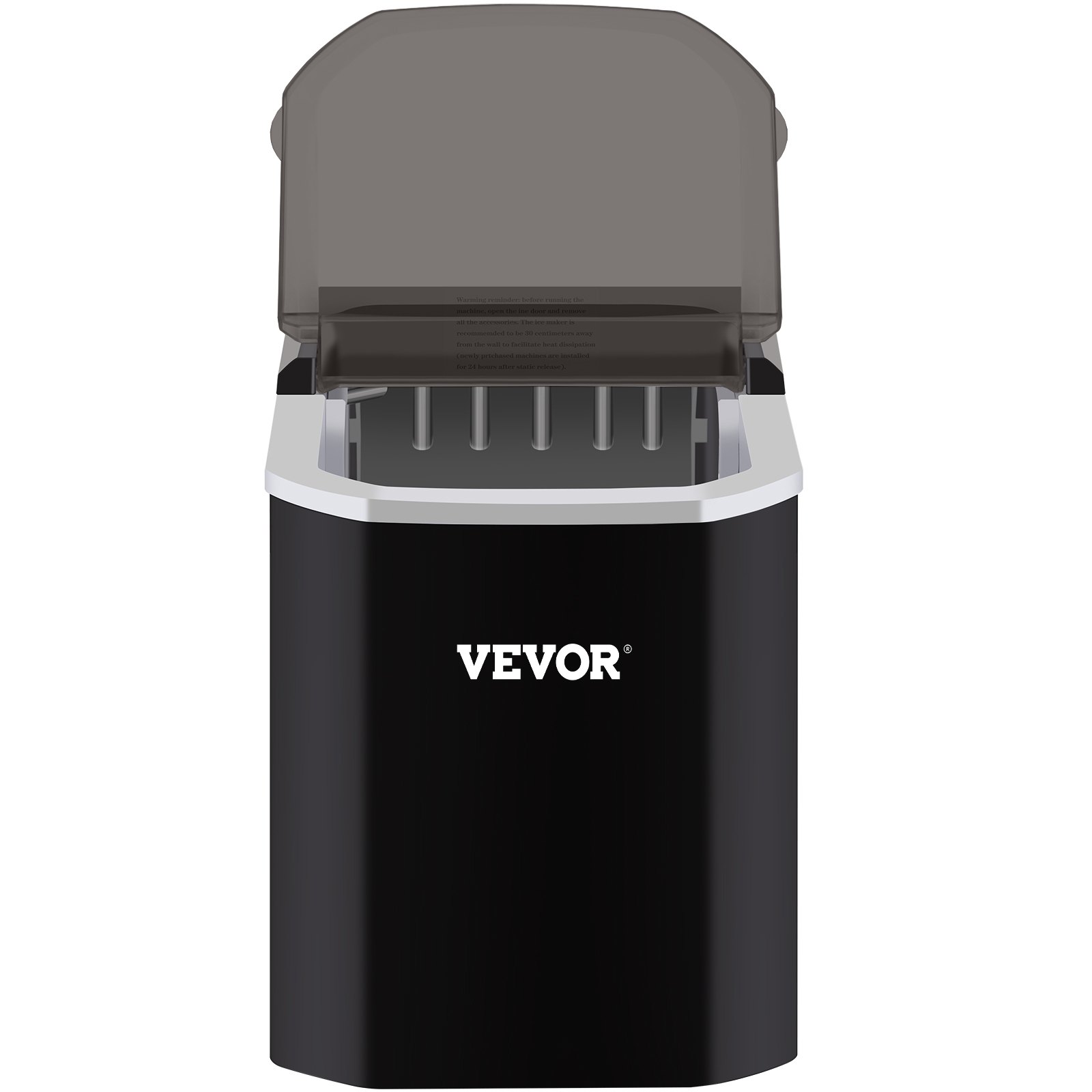 VEVOR Máquina de Hielo de Material de La Carcasa ABS, 110 W, Máquina para Hacer Hielos con Capacidad 9 / Ciclo, Negro, Máquina de Cubitos Silenciosa, Almacenamiento de Hielo 700 g con Pantalla LCD