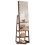 VEVOR 360° Swivel Jewelry Cabinet, 1550 mm Tall, Full-Length Mirror with Storage, Standing Rotatable Jewelry Armoire Organizer, Lockable Door with 2 Keys, Accessory Pouches, and Storage Shelves