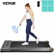 VEVOR Cinta de Correr Eléctrica sin Pasamanos Plegable, Cinta de Andar y Correr Eléctrica con Pantalla Digital LED, Cinta para Andar de Color Plata con Control Remoto, Capacidad hasta 100kg