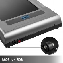 VEVOR Cinta de Correr Eléctrica sin Pasamanos Plegable, Cinta de Andar y Correr Eléctrica con Pantalla Digital LED, Cinta para Andar de Color Plata con Control Remoto, Capacidad hasta 100kg