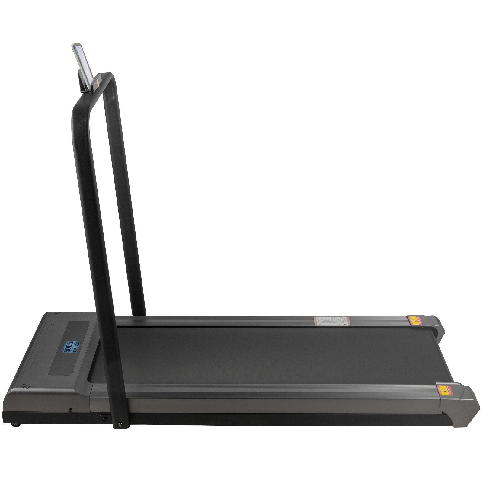 VEVOR Cinta de Correr Eléctrica con Pasamanos Plegable, Cinta de Andar y Correr Eléctrica con Pantalla Digital LED, Cinta para Andar de Color Plata con Control Remoto, Capacidad hasta 100kg