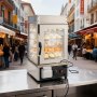 VEVOR Vitrina de Calor de 5 Niveles 1200 W, Expositor Térmico 120 L con Luz LED, Estantes Extraíbles, Estructura de Acero Inoxidable, Calentamiento por Vapor de 30 a 110 °C para Tapas, Hamburguesas