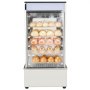 VEVOR Vitrina de Calor de 5 Niveles 1200 W, Expositor Térmico 120 L con Luz LED, Estantes Extraíbles, Estructura de Acero Inoxidable, Calentamiento por Vapor de 30 a 110 °C para Tapas, Hamburguesas