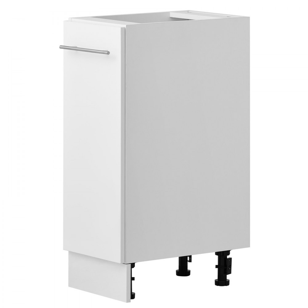 VEVOR Mueble Bajo de Cocina, Ancho de 30 cm, 1 Cajón, sin Montar, Herrajes de Cierre Suave, Cantos Reforzados, 300 x 475 x 815 mm (ancho x profundidad x alto), para Hogar, Oficina y Lavadero, Blanco