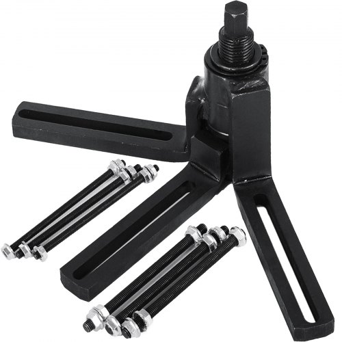 VEVOR Herramienta de Instalación, Separador del Cárter Maleta de Manivela para Motocicleta 1,85 kg, Herramienta de Extracción e Instalación de Rodamientos 30 x 10 x 13 cm, Brazos Ajustables de 360 °