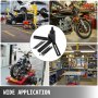 Divisor de cárter VEVOR en talleres y garajes, configuración de mantenimiento de bicicletas, amplia aplicación.