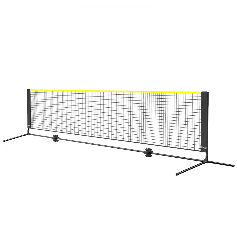 VEVOR Badminton Net, Height-Adjustable Volleyball Net, 420 x 155 x 103 cm Foldable Pickleball Net, Portable Tennis Net Set with Poles, Stand and Carry Bag, for Garden, Indoor & Outdoor Use