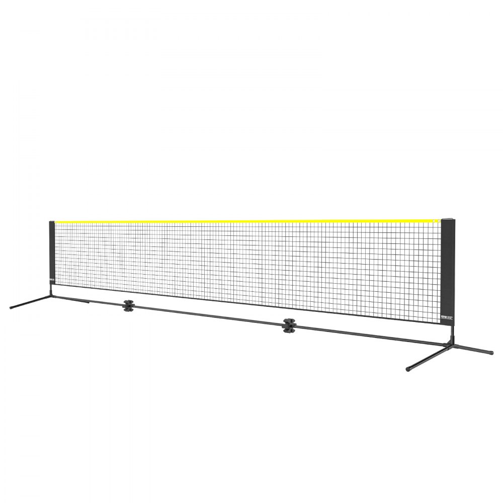 VEVOR Red de Bádminton de 510 cm con Postes, Red de Tenis Portátil de Altura Ajustable, Material Sostenible, Equipo de Bádminton con Bolsa de Transporte, para Interior y Exterior