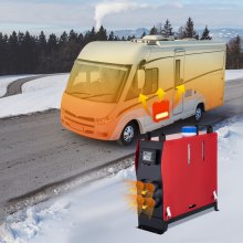 VEVOR 12V 5KW Calentador Coche de Aire Diesel para Camiones Rv (Con Pantalla Lcd y Mando a Distancia)