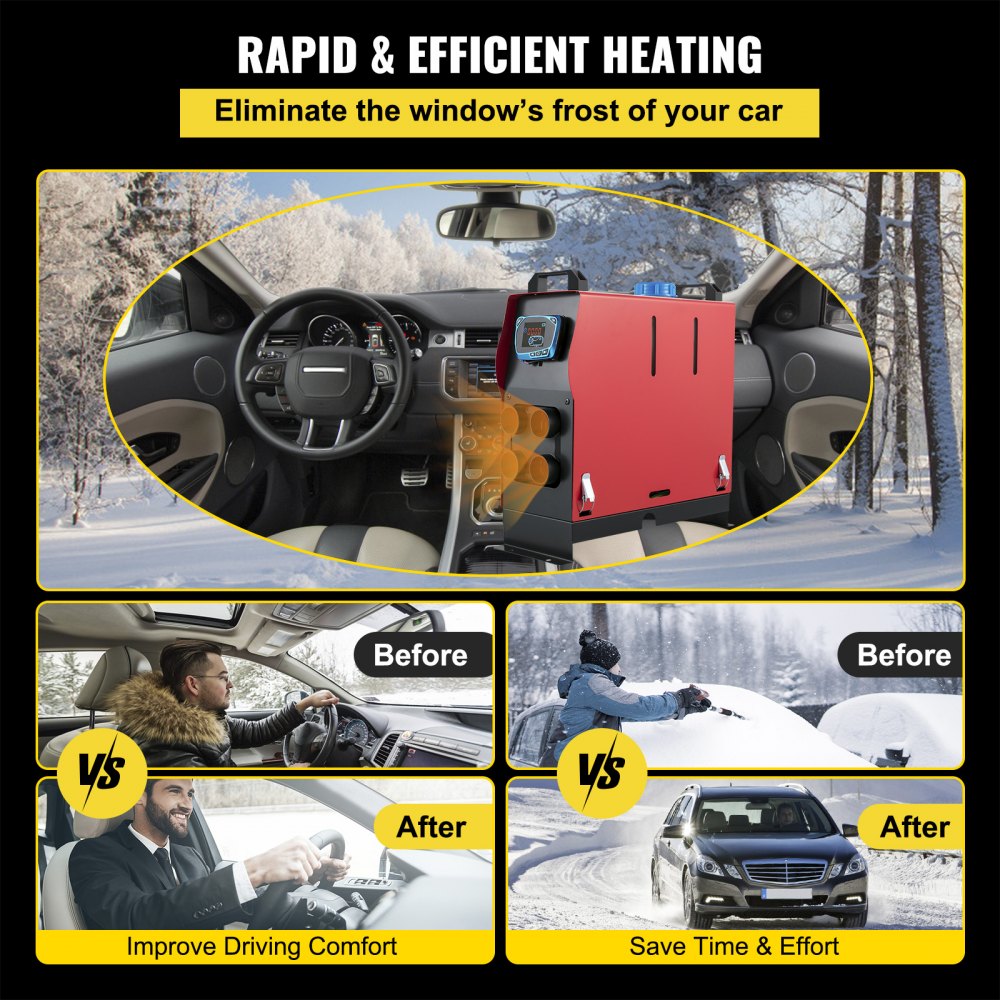 VEVOR Coche Calentador de Aire Diesel para Camiones Rv 12V 5KW (con Pantalla LCD)