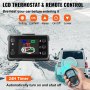VEVOR Calentador Coche de Diesel 12V 8KW Calentador de Aire de Diesel de Alumnio con Interruptor Lcd para Barcos Autobús Naranja