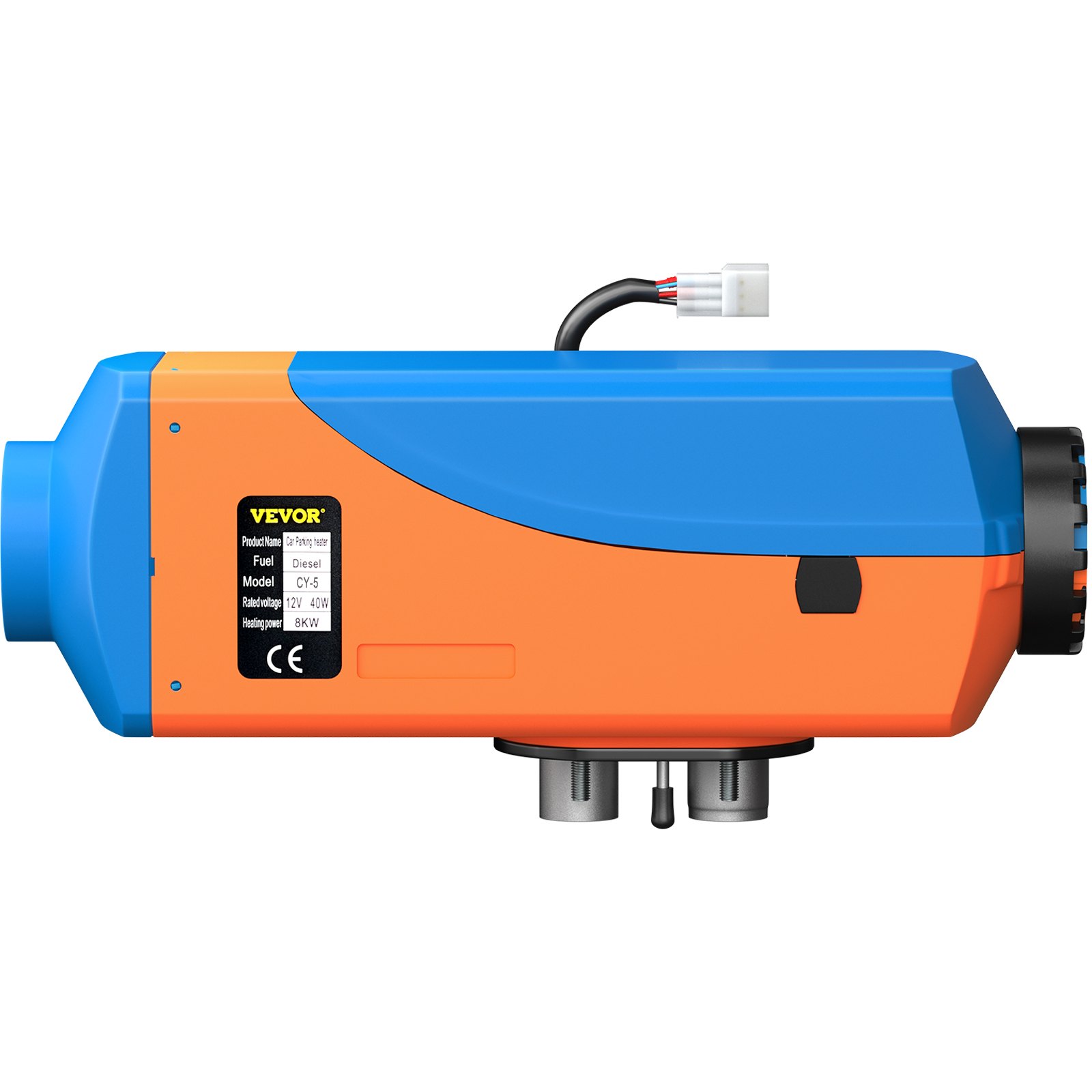 VEVOR Calentador Coche de Diesel 12V 8KW Calentador de Aire de Diesel de Alumnio con Interruptor Lcd para Barcos Autobús Naranja