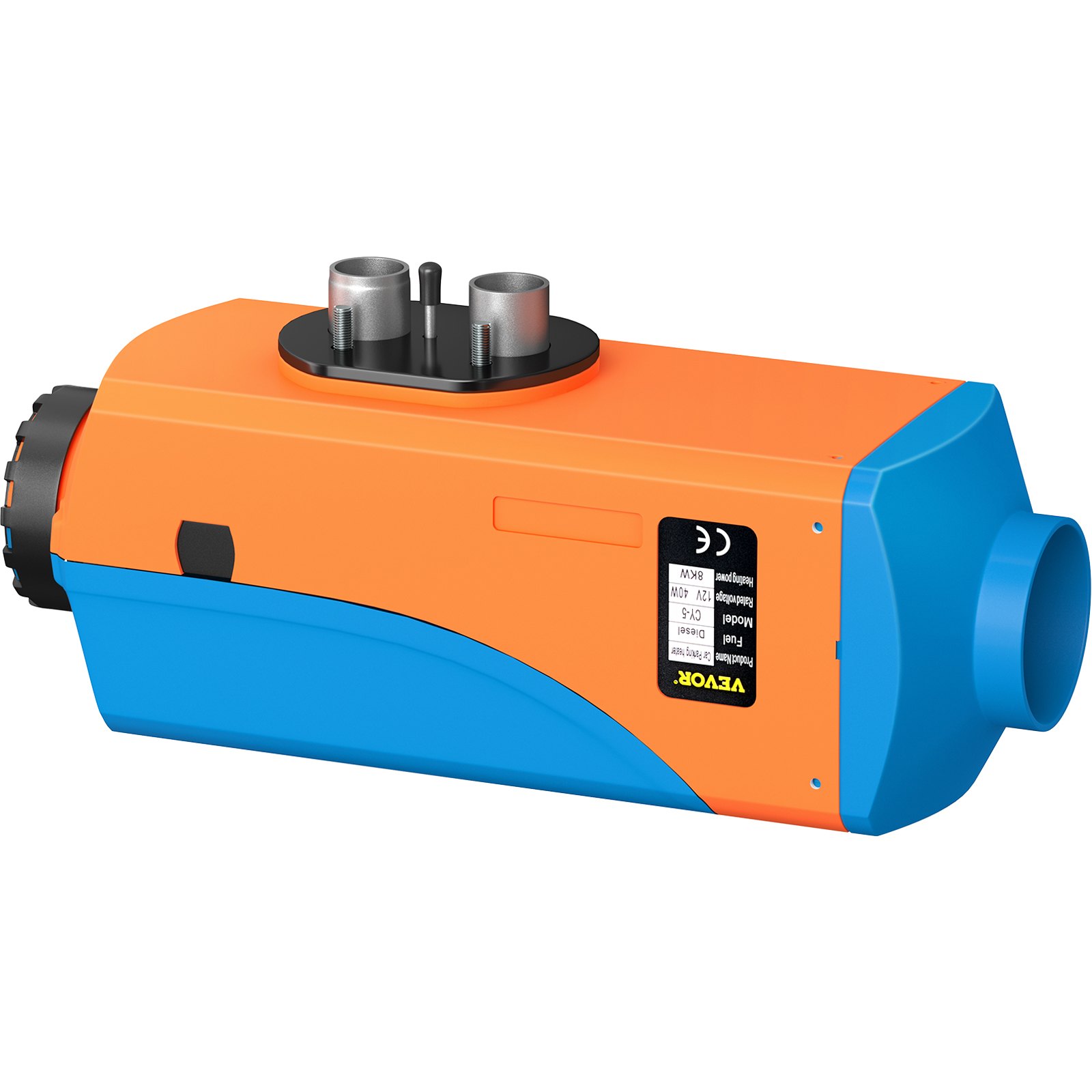 VEVOR Calentador Coche de Diesel 12V 8KW Calentador de Aire de Diesel de Alumnio con Interruptor Lcd para Barcos Autobús Naranja
