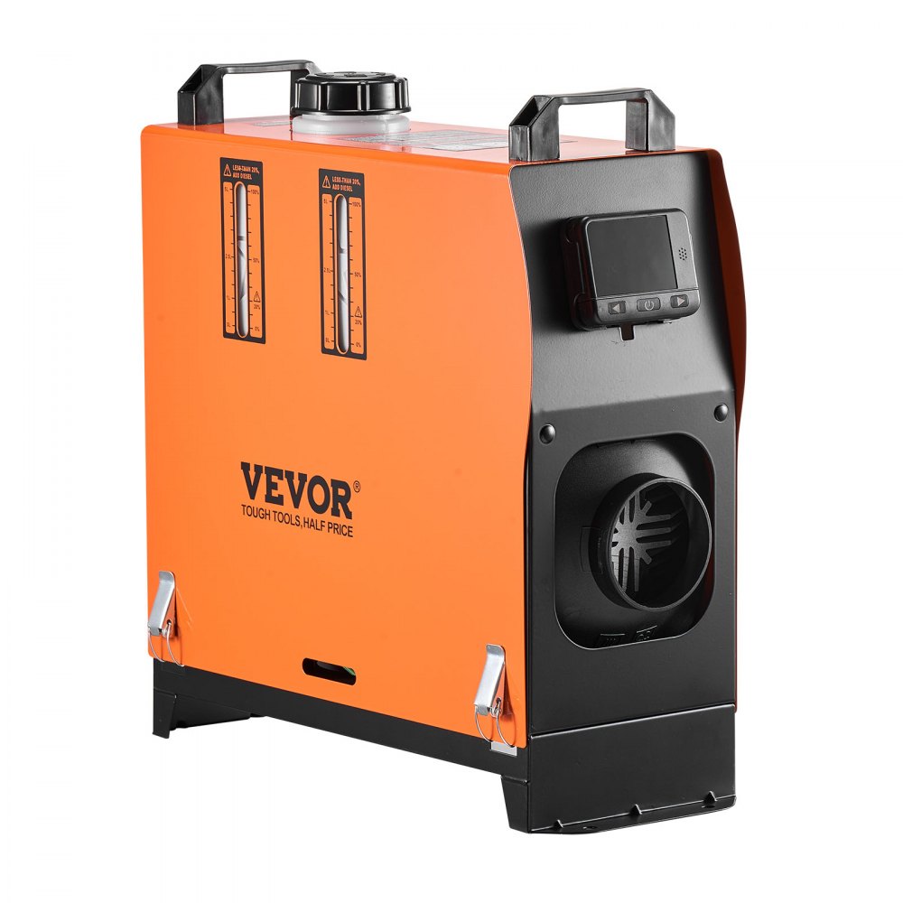 VEVOR Calentador de Aire Diésel 12-24V 5-8KW Consumo 0,18-0,36 L/h Calefacción Estacionaria 0-40 °C Ajustable con Control Remoto Pantalla LCD Tanque de 5 L para Camión, Barco, Furgoneta, Caravana