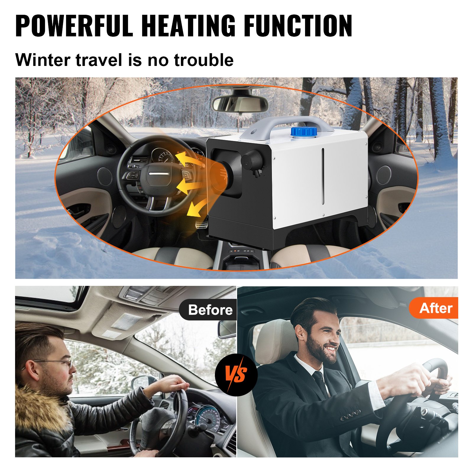 VEVOR Calentador Coche de Aire Diésel 12V 8 kW Calefacción Estacionaria Diésel -40 °C - 80 °C Calentador de Estacionamiento Calefacción Estática