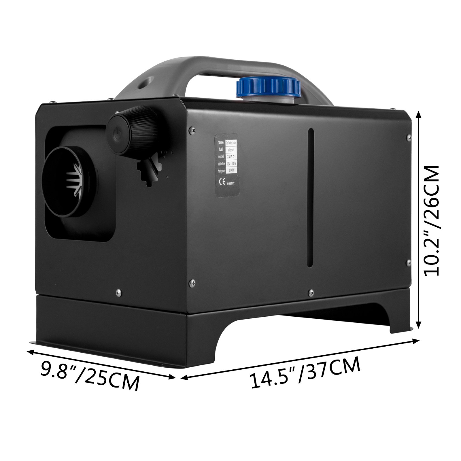 Vevor Calentador De Aire Diesel Air Heater 12v 8kw Control Remoto Silenciador