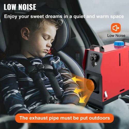 VEVOR Calentador de Aire Diesel 12V 8KW con Interruptor en Forma de Pata y 1 Salida de Aire Equipo de calentamiento para automóviles Calefación Estacionaria para Camión Furgonetas RV Vehículos