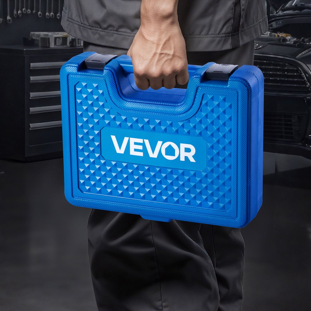 VEVOR Juego de Prensas para Cojinetes 14 Piezas, Incluye Bujes y Adaptadores, para la Instalación y Extracción de Bujes, Fabricado en Acero al Carbono con Estuche, para Mecánicos de Automóviles