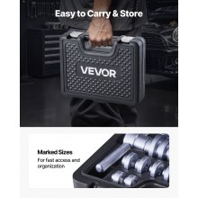VEVOR Juego de Prensas para Cojinetes 25 uds, con Bujes y Llaves, para Extracción e Instalación, de Aleación de Aluminio con Estuche, para Mecánicos de Automóviles y Aficionados al Bricolaje