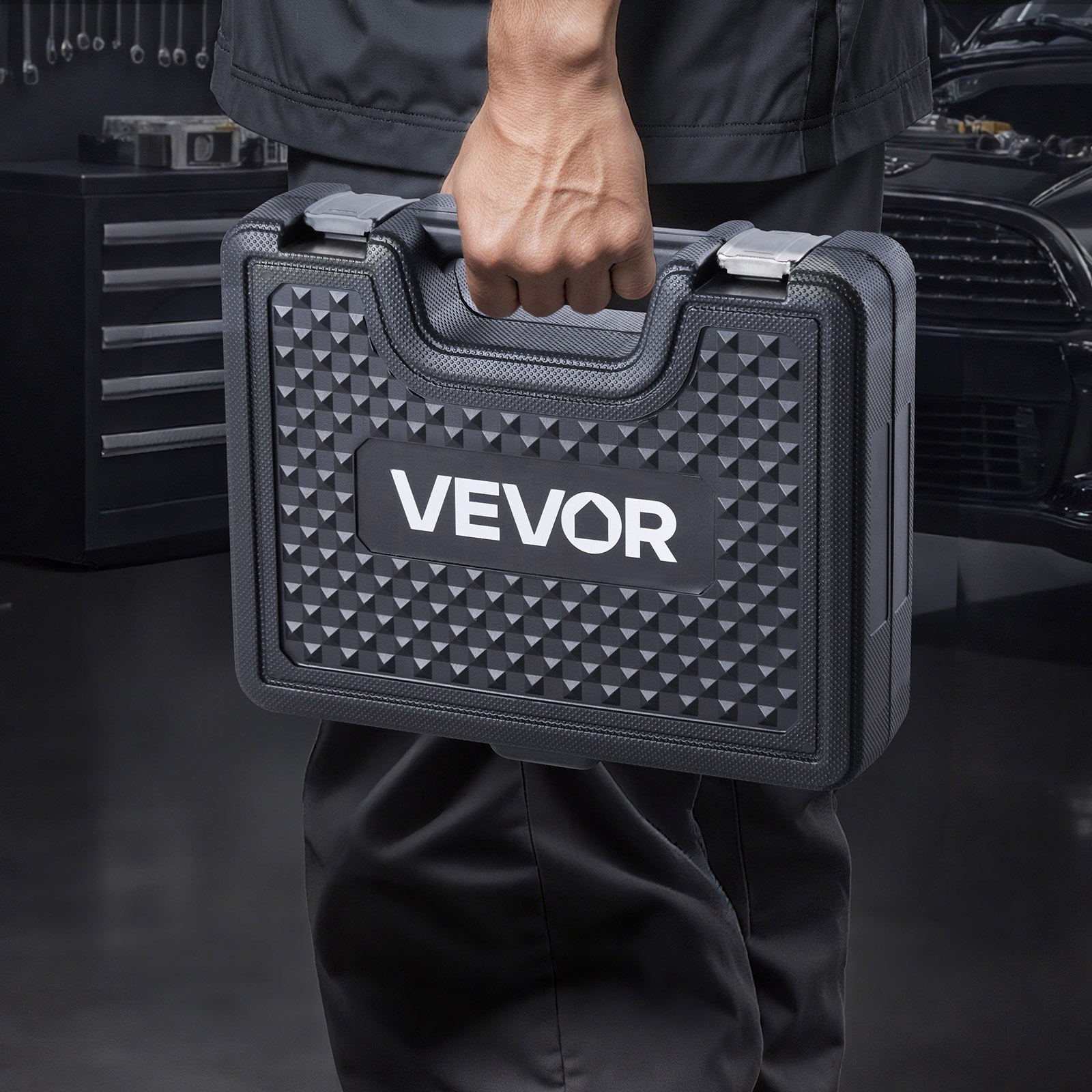 VEVOR Juego de Prensas para Cojinetes 25 uds, con Bujes y Llaves, para Extracción e Instalación, de Aleación de Aluminio con Estuche, para Mecánicos de Automóviles y Aficionados al Bricolaje