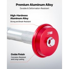 VEVOR Juego de Prensa de Cojinetes, Incluye 39 Bujes y Ejes de Agarre, para Desmontar e Instalar Cojinetes, Fabricado en Aleación de Aluminio con Estuche, 43 uds, para Mecánicos de Automóviles