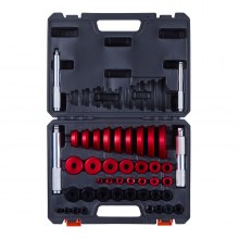 VEVOR Juego de Prensa de Cojinetes, Incluye 39 Bujes y Ejes de Agarre, para Desmontar e Instalar Cojinetes, Fabricado en Aleación de Aluminio con Estuche, 43 uds, para Mecánicos de Automóviles