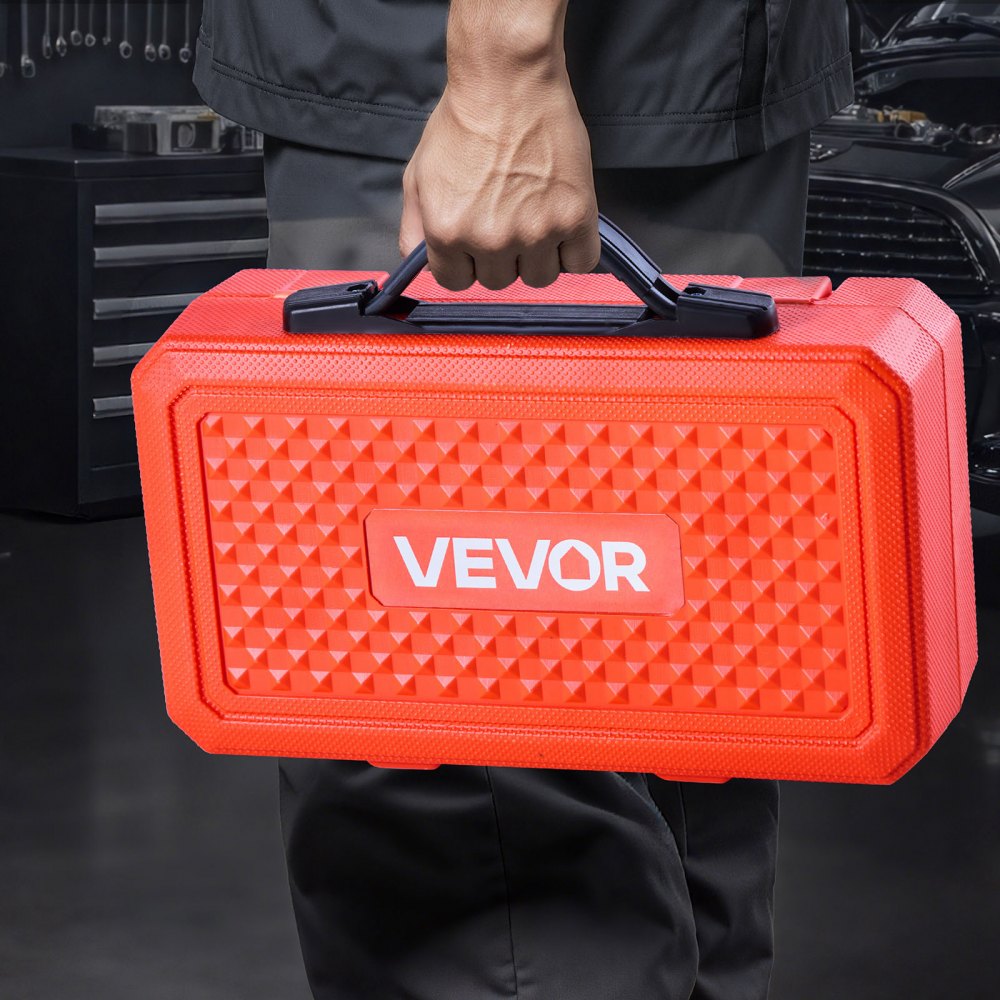 VEVOR Bearing Press Kit, 52 Pcs, Bearing Race and Seal Driver Set with 49 Bushings and Handle Shaft, Bushing Driver Tool Set, Heavy Duty Carbon Steel Removal Installation Tool Kit with Storage Case