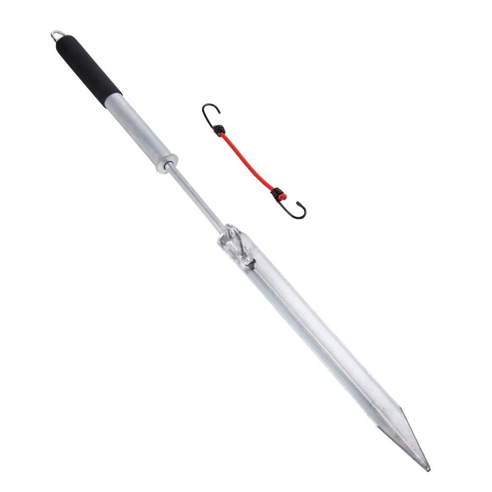 VEVOR Sandspike Anchor Pole for Boats, 985 mm Sliding Anchor Made of Galvanized Carbon Steel, Shore Spike, Self-Hammering Beach Spike Anchor for Small Boats, Jet Skis, Pontoons, Kayaks, etc.