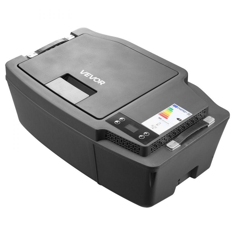 VEVOR Nevera Portátil para Coche 20 L con Compresor, Congelador Eléctrico para Coche Temperatura Ajustable de -16 °C a 10 °C, 12/24 V CC, Refrigerador para Automóvil Compatible para Tesla Model 3