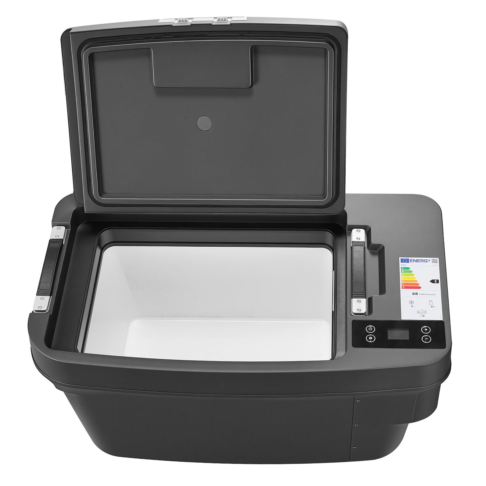 VEVOR Nevera Portátil para Coche 30 L con Compresor, Congelador Eléctrico para Coche Temperatura Ajustable de -22 a 10 °C, 12/24 V CC, Refrigerador para Automóvil Compatible para Tesla Model Y