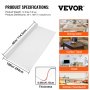 Protector de mesa transparente VEVOR, 45 x 100 pulgadas, adecuado para mesa de comedor, mesa de café, escritorio o banco de trabajo de cocina.