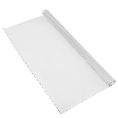 VEVOR Mantel Transparente de PVC Impermeable 2,8 m x 1,2 m, Mantel de Plástico Transparente Grueso con Espesor 2 mm, Mantel Transparente Rectangular Resistente al Agua para Mesa de Cocina, Escritorios