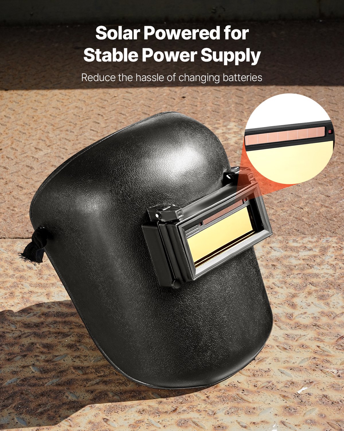 VEVOR Lente de Soldadura de Oscurecimiento Automático de 108 x 51 mm, Tono 5-13 Ajustable, Color Verdadero, con Sensores de Arco Dobles, para la Mayoría de Cascos de Soldadura para TIG, MIG, ARC