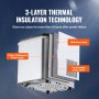 VEVOR Maquina De Hielo Fabricador de Hielo Portátil 12 kg/24 horas 9 Cubitos de Hielo en 7 Minutos Fabricador de Hielo de Calidad Alimentaria
