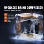 VEVOR Maquina De Hielo Fabricador de Hielo Portátil para Encimera 12kg/24h 9 Cubitos de Hielo en 7 Minutos Fabricador de Hielo de Calidad Alimentaria