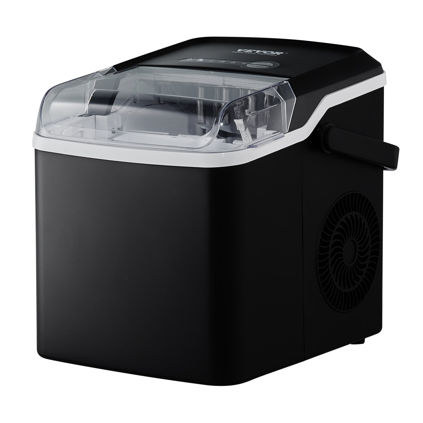 VEVOR Maquina De Hielo Fabricador de Hielo Portátil para Encimera 12kg/24h 9 Cubitos de Hielo en 7 Minutos Fabricador de Hielo de Calidad Alimentaria
