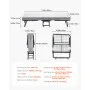 VEVOR Cama Plegable de 790 x 1900 x 396 mm con Colchón de 10 cm, Cama Plegable Individual con Estructura de Metal y Colchón de Espuma Viscoelástica, Cama Plegable de Carga de 136,1 kg, Blanco