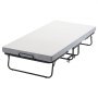 VEVOR Rollaway Bed, Folding Bed with 10 cm Mattress, Foldable Single Bed with Memory Foam Mattress (190 x 98 cm), 204.1 kg Load Capacity Guest Bed for Adults, Metal Bed for Bedroom Living Room
