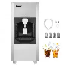VEVOR Dispensador de Hielo 9 kg/min con Capacidad de 82kg para Máquina de Hielo