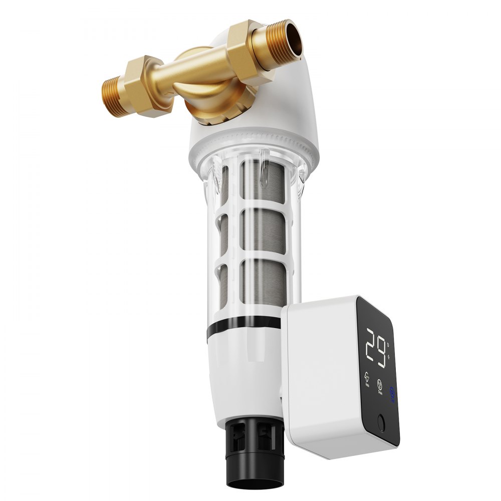 VEVOR Filtro Giratorio, Filtro de Sedimento de 40 Micrones para Agua de Pozo de Alto Flujo, para Sistemas de Filtración de Agua de Toda la Casa, Filtro de Sedimentos de Agua de Pozo 172 x 219 x 397 mm