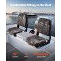 VEVOR Asiento de Barco con Respaldo Bajo 2 Piezas Cojín de Esponja, Camuflaje