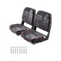 VEVOR Asiento de Barco con Respaldo Bajo 2 Piezas Cojín de Esponja, Camuflaje