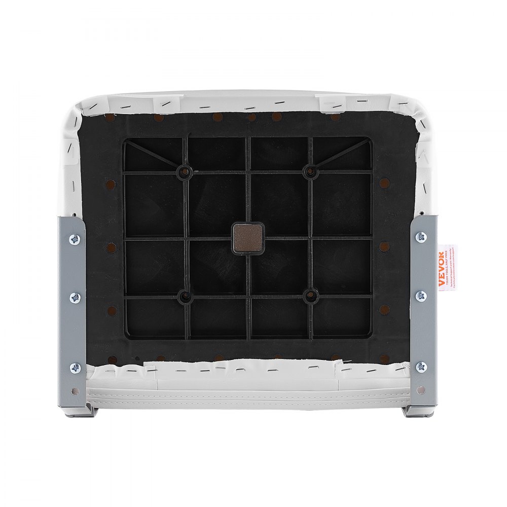 VEVOR Asiento de Barco con Respaldo Bajo Silla de Barco de Pesca Plegable con Cojín de Esponja Espesado y Cuero de PVC Impermeable Asiento de Bote Abatible para Barcos de Pesca, Yates, Blanco