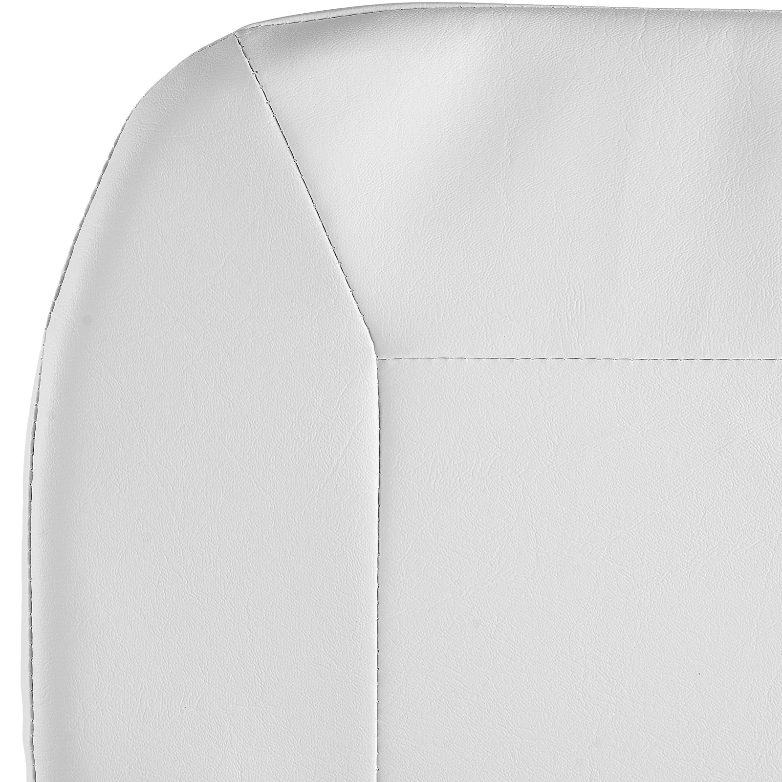 VEVOR Asiento de Barco con Respaldo Bajo Silla de Barco de Pesca Plegable con Cojín de Esponja Espesado y Cuero de PVC Impermeable Asiento de Bote Abatible para Barcos de Pesca, Yates, Blanco