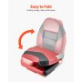VEVOR Asiento de Barco con Respaldo Alto 2 Piezas Cojín de Esponja, Negro y Rojo