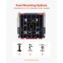 VEVOR Asiento de Barco con Respaldo Alto 2 Piezas Cojín de Esponja, Negro y Rojo